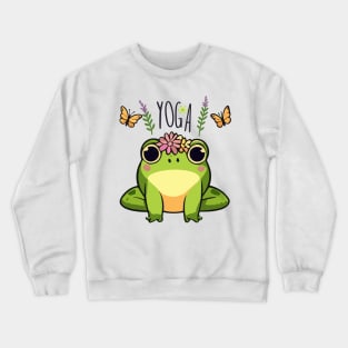 Yoga Kawaii Frog Crewneck Sweatshirt